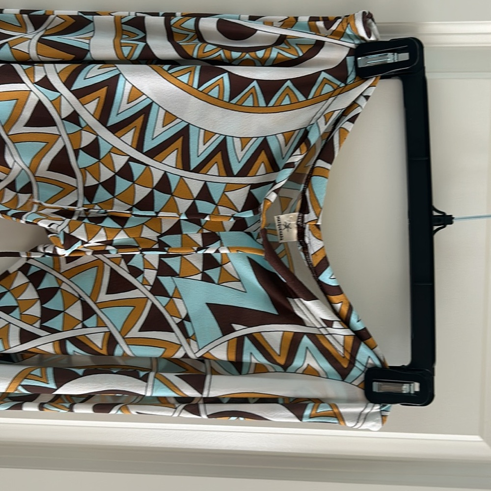 Patterned beach pants, drawstring. - Picture 3 of 6
